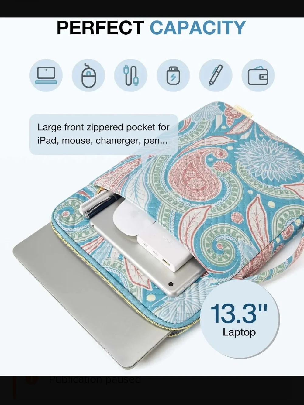 Bagsmart Paisley-Print Tablet Sleeve